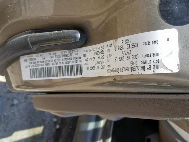 1J8HG48K66C156216 - 2006 JEEP COMMANDER თაფლისფერი ფოტო 10