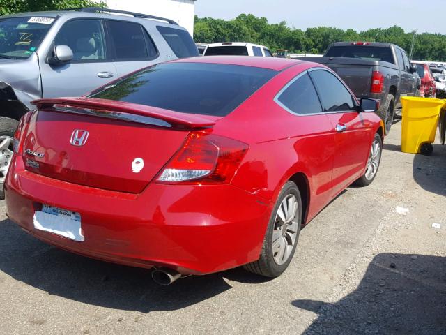 1HGCS1B35BA014186 - 2011 HONDA ACCORD LX- RED photo 4