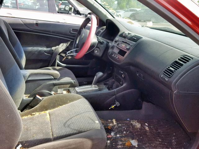 1HGEM22184L058648 - 2004 HONDA CIVIC DX V RED photo 5