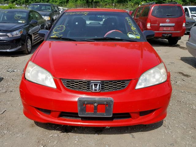 1HGEM22184L058648 - 2004 HONDA CIVIC DX V RED photo 9