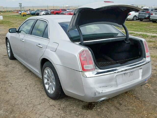 2C3CCACGXCH249221 - 2012 CHRYSLER 300 LIMITE SILVER photo 3