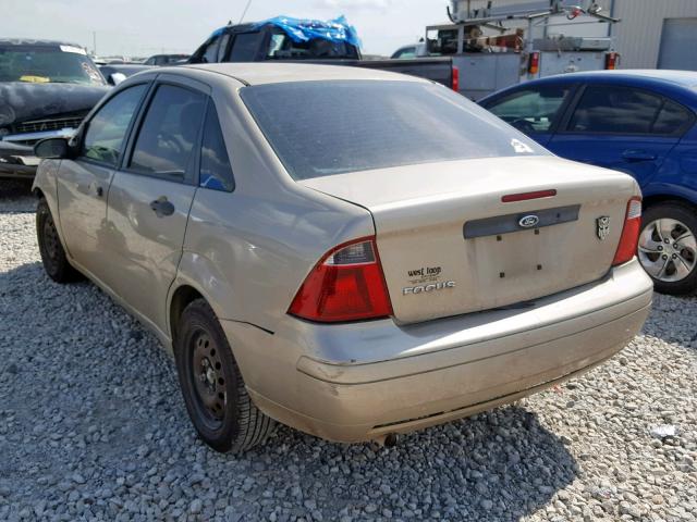 1FAFP34N57W274109 - 2007 FORD FOCUS ZX4 GOLD photo 3