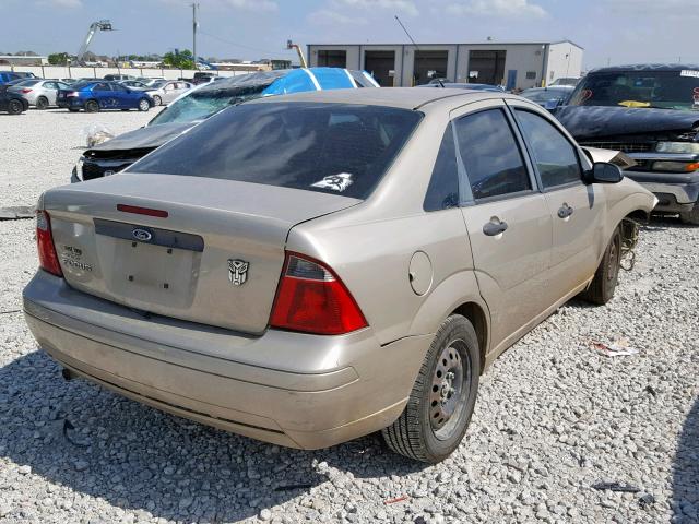 1FAFP34N57W274109 - 2007 FORD FOCUS ZX4 GOLD photo 4