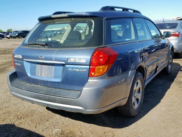 4S4BP61C977337540 - 2007 SUBARU LEGACY OUT BLUE photo 4