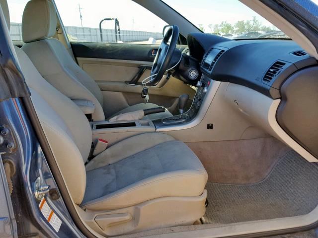 4S4BP61C977337540 - 2007 SUBARU LEGACY OUT BLUE photo 5