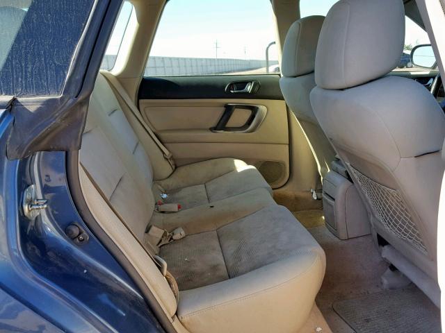 4S4BP61C977337540 - 2007 SUBARU LEGACY OUT BLUE photo 6