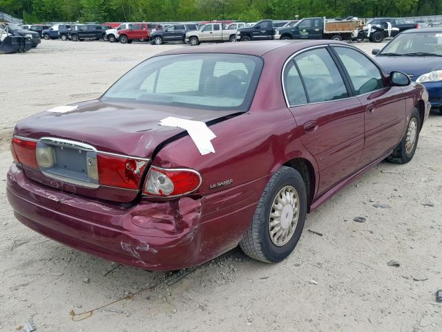 1G4HP54K124110313 - 2002 BUICK LESABRE CU MAROON photo 4