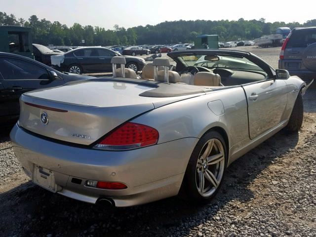 WBAEK13406CN79578 - 2006 BMW 650 I SILVER photo 4