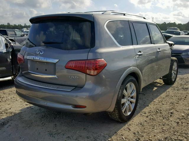 JN8AZ2NF1B9504112 - 2011 INFINITI QX56 GRAY photo 4