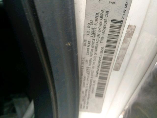 3VWPG3AG9AM011520 - 2010 VOLKSWAGEN NEW BEETLE Ağ foto 10