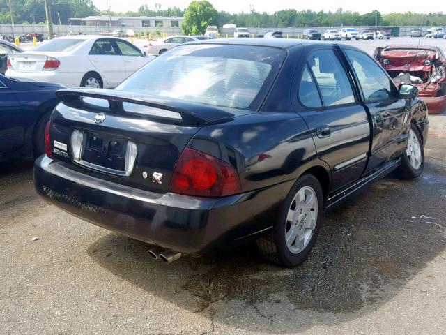 3N1AB51D54L736618 - 2004 NISSAN SENTRA SE- BLACK photo 4