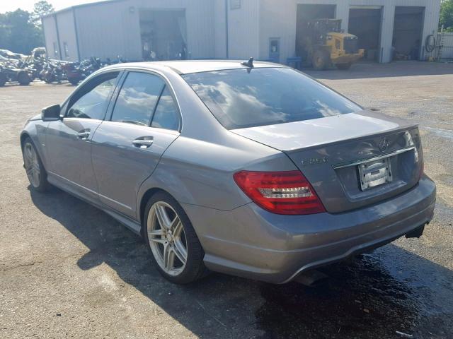 WDDGF4HB9CA632025 - 2012 MERCEDES-BENZ C 250 SILVER photo 3