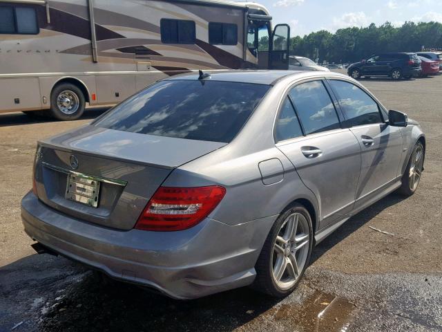 WDDGF4HB9CA632025 - 2012 MERCEDES-BENZ C 250 SILVER photo 4