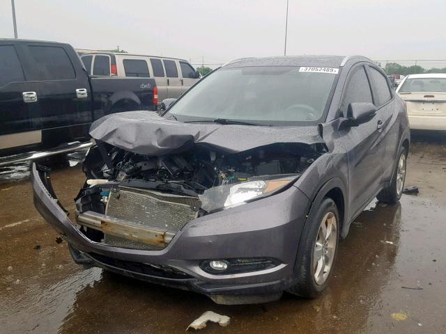 3CZRU6H70GM700621 - 2016 HONDA HR-V EXL GRAY photo 2