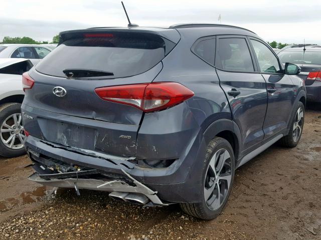 KM8J3CA27HU552060 - 2017 HYUNDAI TUCSON LIM GRAY photo 4