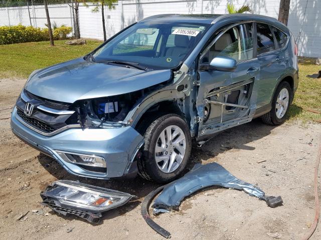 2HKRM3H70GH552416 - 2016 HONDA CR-V EXL BLUE photo 2