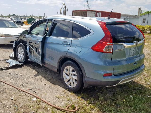 2HKRM3H70GH552416 - 2016 HONDA CR-V EXL BLUE photo 3