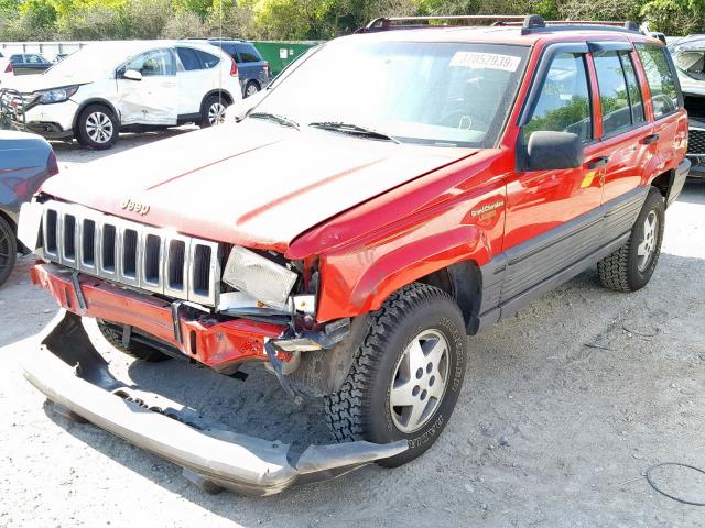 1J4FX58S0SC765374 - 1995 JEEP GRAND CHER RED photo 2