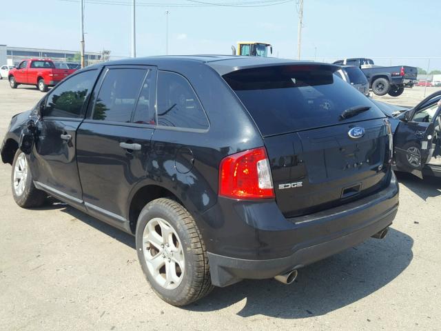 2FMDK4GC7BBB21818 - 2011 FORD EDGE SE BLACK photo 3