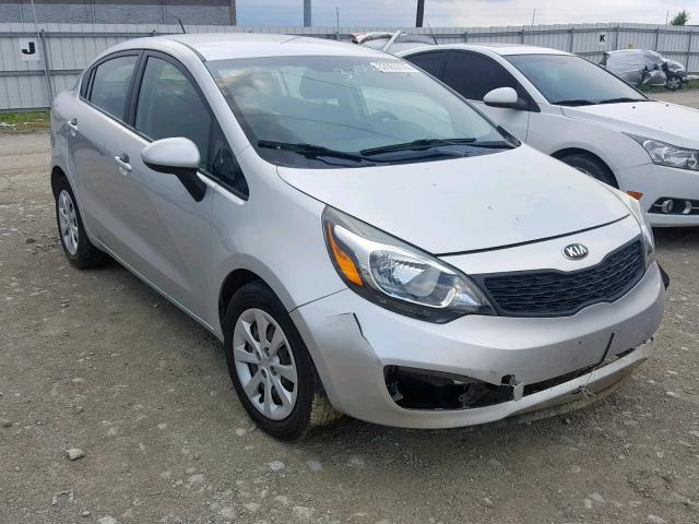 KNADM4A30D6137171 - 2013 KIA RIO LX SILVER photo 1