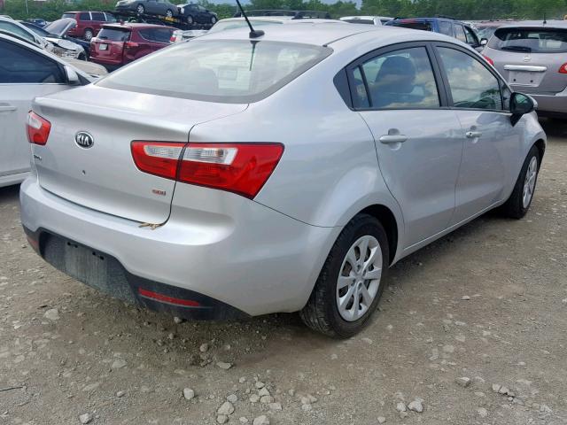 KNADM4A30D6137171 - 2013 KIA RIO LX SILVER photo 4