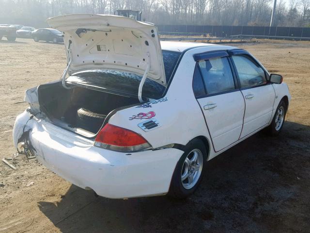 JA3AJ26E94U016789 - 2004 MITSUBISHI LANCER ES WHITE photo 4