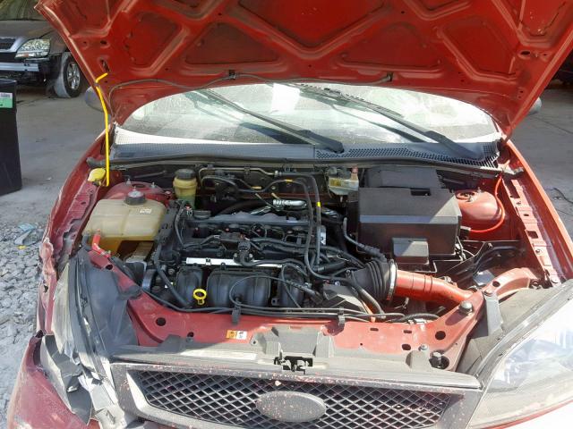 1FAFP34N85W155841 - 2005 FORD FOCUS ZX4 BURGUNDY photo 7