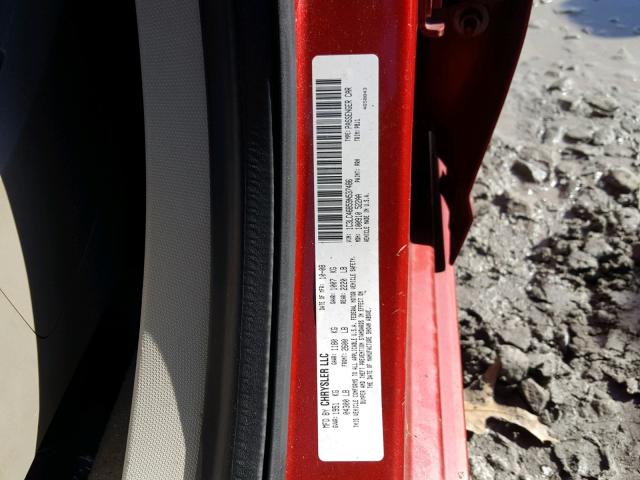 1C3LC46B59N537486 - 2009 CHRYSLER SEBRING LX RED photo 10