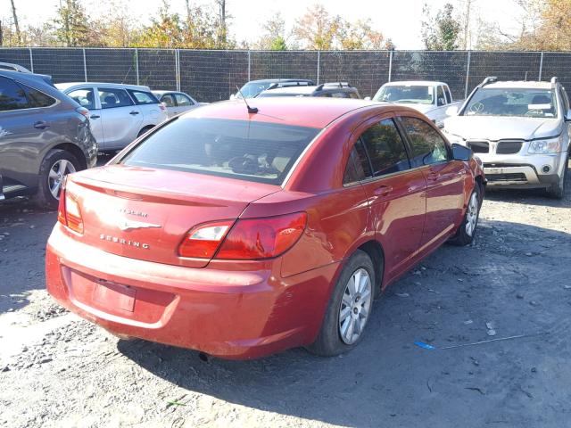 1C3LC46B59N537486 - 2009 CHRYSLER SEBRING LX RED photo 4