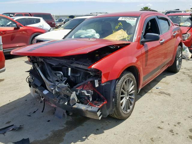 1C3CDZAB4DN535612 - 2013 DODGE AVENGER SE RED photo 2