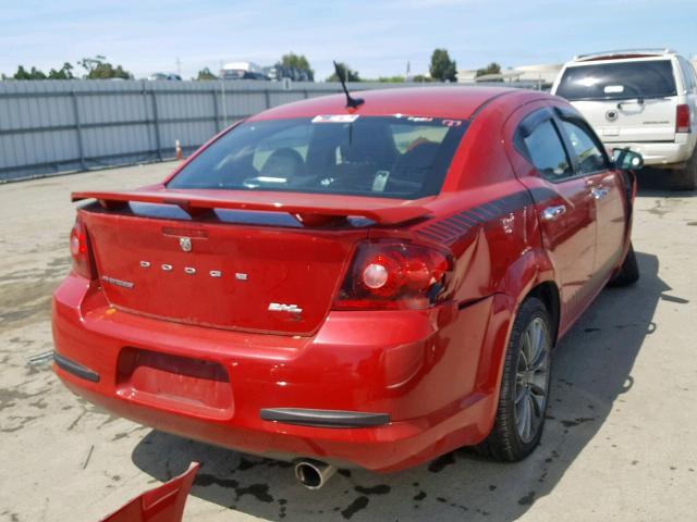 1C3CDZAB4DN535612 - 2013 DODGE AVENGER SE RED photo 4