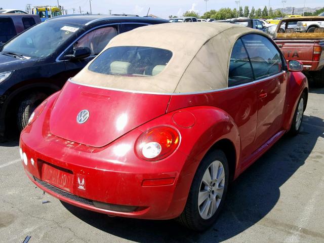 3VWPF31Y38M414138 - 2008 VOLKSWAGEN NEW BEETLE წითელი ფოტო 4