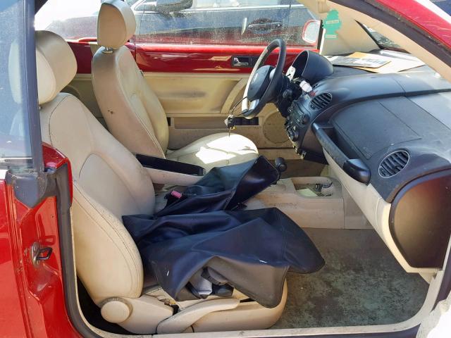 3VWPF31Y38M414138 - 2008 VOLKSWAGEN NEW BEETLE წითელი ფოტო 5