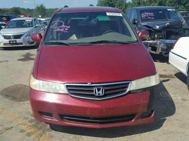 5FNRL18094B075358 - 2004 HONDA ODYSSEY EX MAROON photo 9