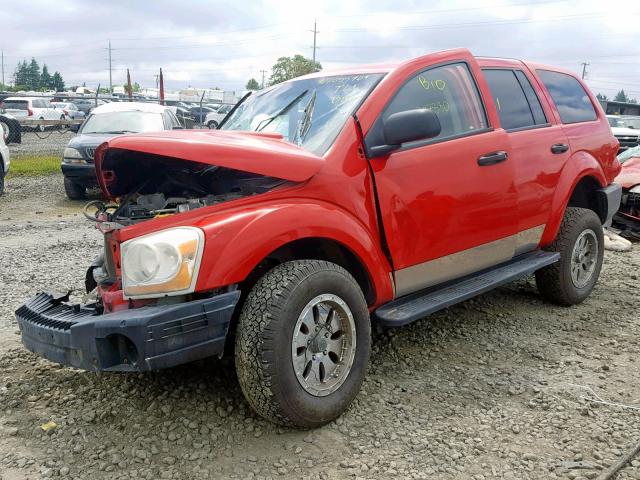 1D4HB38N04F152929 - 2004 DODGE DURANGO ST RED photo 2