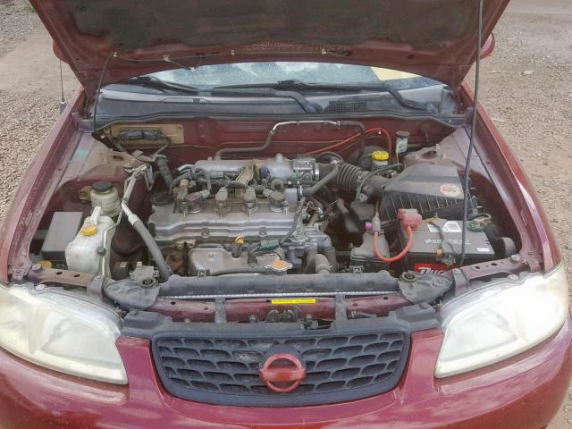 3N1CB51D63L804223 - 2003 NISSAN SENTRA XE BURGUNDY photo 7