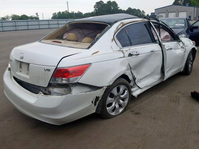 5KBCP3F81AB004702 - 2010 HONDA ACCORD EXL WHITE photo 4