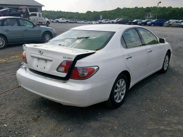 JTHBA30G545034463 - 2004 LEXUS ES 330 WHITE photo 4