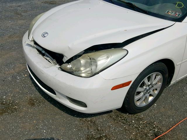 JTHBA30G545034463 - 2004 LEXUS ES 330 WHITE photo 9