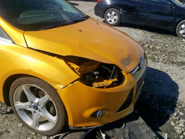 1FAHP3N24CL442783 - 2012 FORD FOCUS TITA YELLOW photo 10