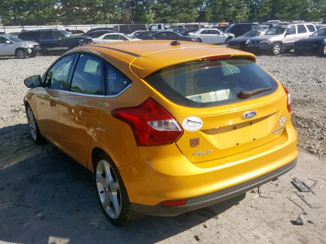 1FAHP3N24CL442783 - 2012 FORD FOCUS TITA YELLOW photo 3