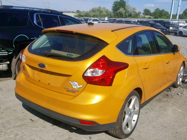 1FAHP3N24CL442783 - 2012 FORD FOCUS TITA YELLOW photo 4