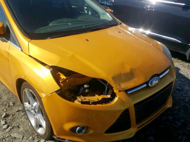 1FAHP3N24CL442783 - 2012 FORD FOCUS TITA YELLOW photo 9