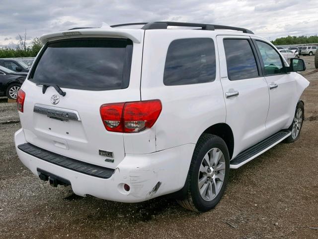 5TDJW5G19HS148929 - 2017 TOYOTA SEQUOIA LI WHITE photo 4