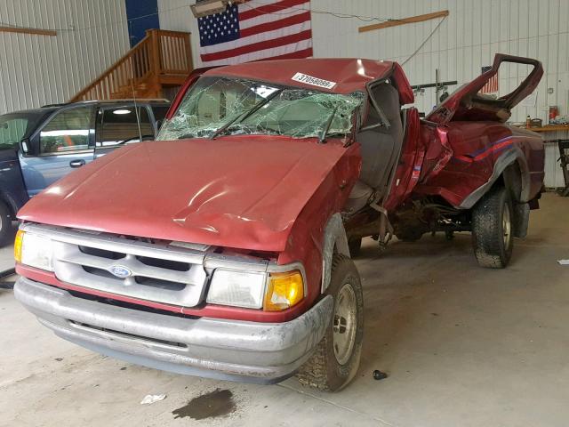 1FTCR11U2STA51284 - 1995 FORD RANGER RED photo 2