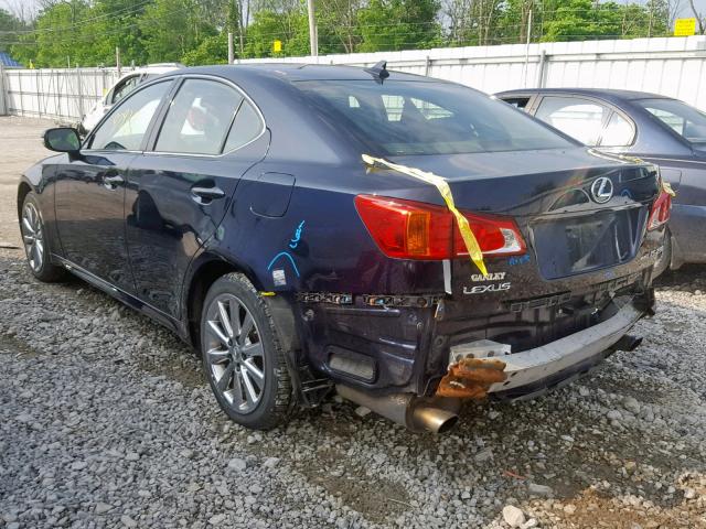 JTHCK262895030843 - 2009 LEXUS IS 250 BLUE photo 3