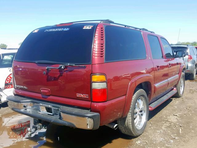 3GKFK16Z75G180889 - 2005 GMC YUKON XL K BURGUNDY photo 4