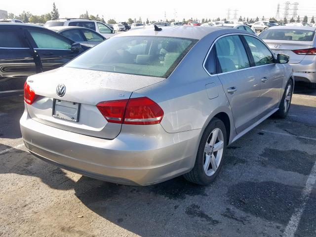 1VWBP7A37DC017806 - 2013 VOLKSWAGEN PASSAT SE SILVER photo 4