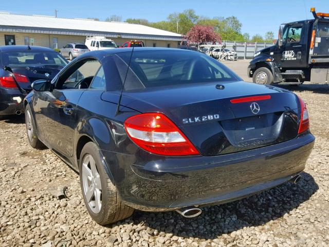 WDBWK54F56F082957 - 2006 MERCEDES-BENZ SLK 280 BLACK photo 3