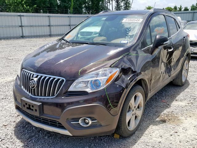 KL4CJCSB4GB578220 - 2016 BUICK ENCORE BROWN photo 2